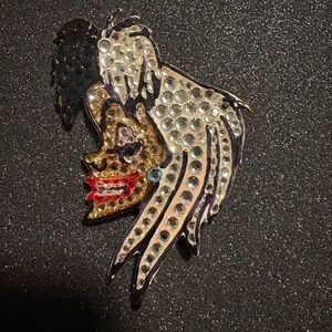 Disney Brooch with Glittering Silver and Red Details